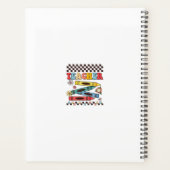 Retro groovy kleurpotloden bloemen dambord leraar planner (Achterkant)