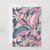 Retro Groovy Kleurrijke Abstracte Unieke Bruiloft Kaart (Achterkant)