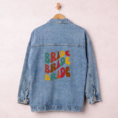 Retro Groovy Kleurrijke Bruid  Denim Jacket (Hangar)