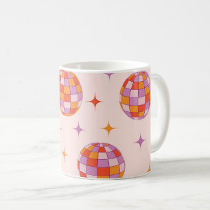 Retro Groovy Kleurrijke Disco Balls Patroon Koffiemok