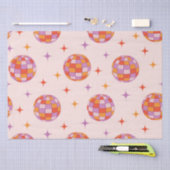 Retro Groovy Kleurrijke Disco Balls Patroon Tissuepapier (Craft)