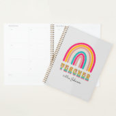Retro Groovy Kleurrijke Rainbow Teacher Planner (Display)