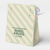 Retro Groovy Kleurrijke Wavy Boho Bruiloft Bedankdoosjes (Achterkant)