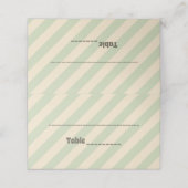 Retro Groovy Kleurrijke Wavy Boho Bruiloft Plaatskaartje (Buitenkant ongevouwen)