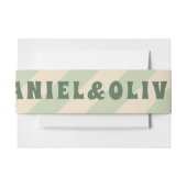 Retro Groovy Kleurrijke Wavy Boho Bruiloft Uitnodigingen Wikkel (Voorkant Voorbeeld)