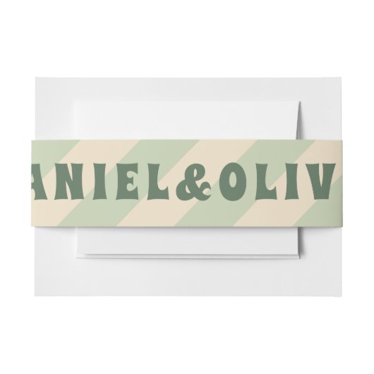 Retro Groovy Kleurrijke Wavy Boho Bruiloft Uitnodigingen Wikkel (Voorkant Voorbeeld)