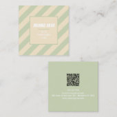 Retro Groovy Kleurrijke Wavy Boho met QR Vierkante Visitekaartje (Voorkant / Achterkant)