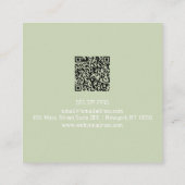 Retro Groovy Kleurrijke Wavy Boho met QR Vierkante Visitekaartje (Achterkant)