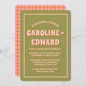 Retro Groovy Kleurrijke Wavy Boho repetitie diner Kaart