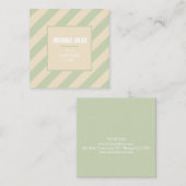 Retro Groovy Kleurrijke Wavy Boho Vierkante Visitekaartje (Voorkant / Achterkant)