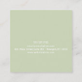 Retro Groovy Kleurrijke Wavy Boho Vierkante Visitekaartje (Achterkant)