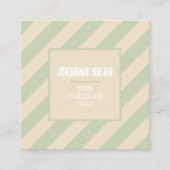 Retro Groovy Kleurrijke Wavy Boho Vierkante Visitekaartje (Voorkant)