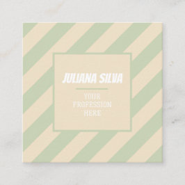 Retro Groovy Kleurrijke Wavy Boho Vierkante Visitekaartje