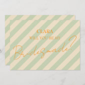 Retro Groovy Kleurrijke Wavy Boho Wedding Bruidsge Kaart (Voorkant / Achterkant)