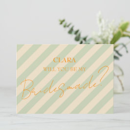 Retro Groovy Kleurrijke Wavy Boho Wedding Bruidsge Kaart