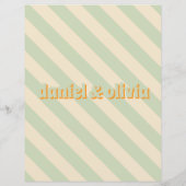 Retro Groovy Kleurrijke Wavy Boho Wedding Menu (Achterkant)