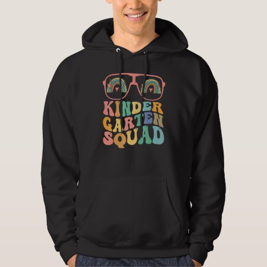 Retro Groovy Kleuterschool Bemanning Kinder Troep Hoodie (Voorkant)