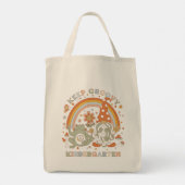 Retro Groovy Kleuterschool Leraar Terug naar Schoo Tote Bag (Achterkant)