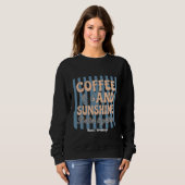 Retro Groovy Koffie en Zonneschijn Beter Samen Trui (Voorkant volledig)