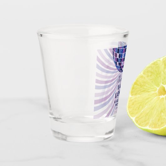 Retro Groovy Laatste Disco Bachelorette Weekend Fa Shot Glas (Links)