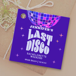 Retro Groovy Laatste Disco Bachelorette Weekend Pa Bedankjes Labels