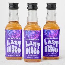 Retro Groovy Laatste Disco Bachelorette Weekend Pa Likeurfles Etiket
