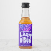 Retro Groovy Laatste Disco Bachelorette Weekend Pa Likeurfles Etiket (Voorkant)