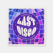 Retro Groovy Laatste Disco Bachelorette Weekend Pa Servet (Voorkant)