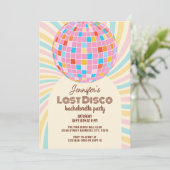 Retro Groovy Laatste Disco vrijgezellenfeest Kaart (Staand voorkant)