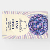 Retro Groovy Laatste Disco vrijgezellenfeest Welko Spandoek (Horizontaal)