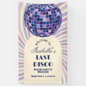 Retro Groovy Laatste Disco vrijgezellenfeest Welko Spandoek (Verticaal)