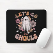 Retro Groovy Laten we gaan Ghouls Ghost 70s Hippie Muismat (Met muis)