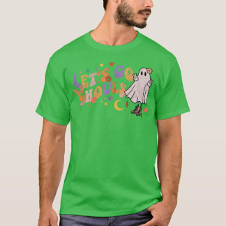 Retro Groovy Laten we gaan Ghouls Ghost 70s Hippie T-shirt
