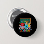 Retro Groovy Leert Toekomstige Leiders Grappig Ter Ronde Button 5,7 Cm (Voorkant /achterkant)