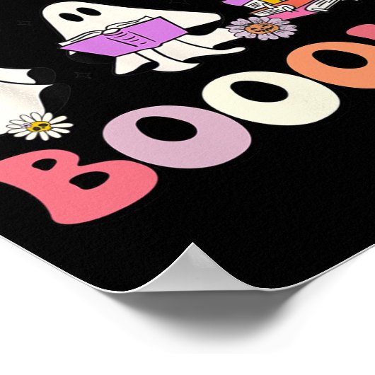 retro groovy Lees Verder Boeken Ghost Boo ghoul Fu Poster (Hoek)