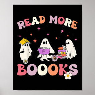 retro groovy Lees Verder Boeken Ghost Boo ghoul Fu Poster