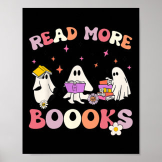 retro groovy Lees Verder Boeken Ghost Boo ghoul Fu Poster