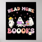 retro Groovy Lees Verder Boeken Ghost Boo ghoul gr Poster (Voorkant)