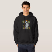 Retro Groovy Let's Go Ghouls Ghost 70s Spooky Hall Hoodie (Voorkant volledig)