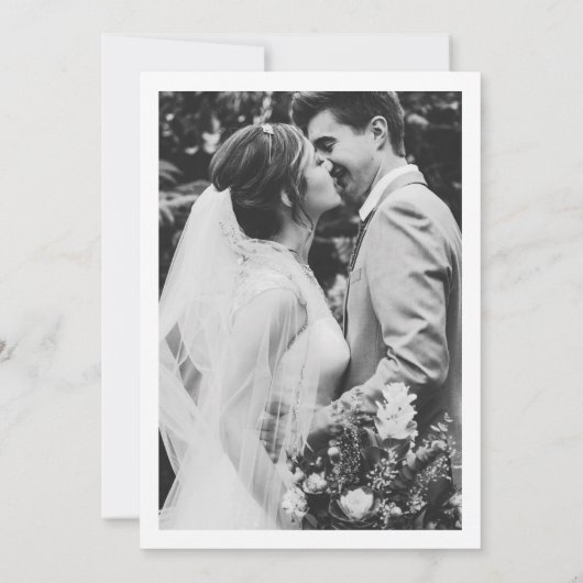 Retro Groovy Let's Party Casual Post Bruiloft Kaart (Achterkant)