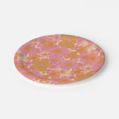 Retro Groovy Levendige Boho Baby in Bloom Papieren Bordje (Gekanteld)