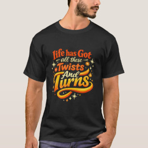 Retro Groovy Levenscitaten Kleurrijk Typografie On T-shirt
