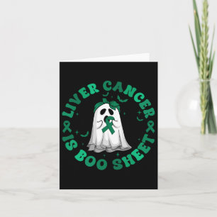 Retro Groovy Leverkanker Is Boo Sheet Spook Groen Kaart