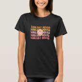 Retro Groovy Library Squad Librarian Bookworm Book T-shirt (Voorkant)