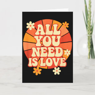 Retro Groovy Liefde Is Overal 70s Vintage Valent Kaart