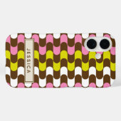 Retro Groovy Limoen Roze bruin Abstracte kunst Aan Case-Mate iPhone Case (Achterkant (horizontaal))