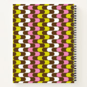 Retro Groovy Limoen Roze bruin Abstracte kunst Aan Notitieboek (Achterkant)