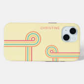 Retro Groovy Line Art Case-Mate iPhone Case (Achterkant (horizontaal))