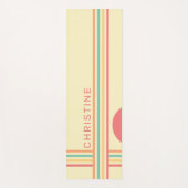 Retro Groovy Line Art Yogamat (Voorkant)