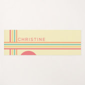 Retro Groovy Line Art Yogamat (Voorkant (horizontaal))